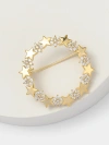 Xuhui brand premium copper plated with real gold and set with zircon starry sky, fashionable and high-quality brooch Specification image